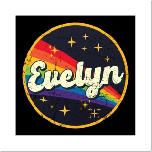 Evelyn // Rainbow In Space Vintage Grunge-Style Posters and Art